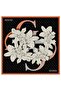 Floral Patterned Black Twill Silk 90X90 Scarf