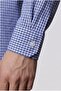 Dark Navy Regular Fit Cotton Pocketless Long Italian Collar Shirt - 4