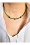 Design Minimal Flower Green Necklace 43 cm - 2