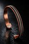 Men's Copper Bracelet Steel Gourmet Chain Detailed Magnetic Copper Bracelet with Adjustable Handcrafted Design