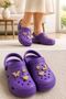 Size 38 High Sole Decorated Cros Slippers