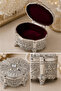 Silver Embossed Jewelry Box Decorative Jewelry and Ring Storage Box - 2