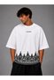 Ottoman Patterned Oversize Unisex T-Shirt – Ethnic Motif Printed Short Sleeve Streetwear T-Shirt
