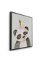 Cute Panda with Gold Unicorn Kids Wall Art | Portrait Framed Canvas Print with Gold Foil Embossed | Luxury Islamic Decor for Kids Room - 3