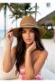 Women's Straw Hat with Flower Accessories