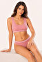 Women's 95% Cotton Ribbed Padded Bralet & Panties Underwear Set