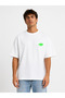Unisex Women's Men's Synaworld Written Logo Front Printed Oversize Thick Fabric Relaxed Cut Cotton T-Shirt