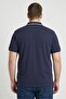 Men Regular Fit Short Sleeve Brand Logo Polo Shirt, Indigo - 4