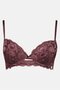 Women 3 Pieces Lace Padded Push Up Bra, Multicolor - 3