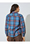 Blue Plaid Buttoned Shacket - 6