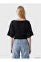 Xside Black Boat Neck Women's T-Shirt - 4