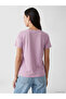 Lcw Everyday Lilac Embroidered Soft Touch Women's T-Shirt - 3