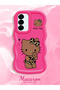 Samsung Galaxy A36 5g Compatible Case Camera Protector Red Silicone Couple Phone Case Kitty Pattern - 2