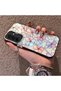 Samsung Galaxy A26 Compatible Silicone Edge Hard Back Case Couple Phone Case with Floral Pattern - 2