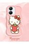 Poco X7 Pro Compatible Case Camera Protector Pink Silicone Couple Phone Case Kitty Pattern - 2