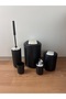 طقم حمام مكون من 5 قطع باللون الأسود