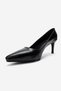 Clyde Black Skin Genuine Leather Women's Heeled Shoes - 6