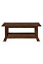 ROYALOAK Melaka Wooden Coffee Table | Solid Wood Veneer Top | Curved Legs for Sophisticated Style | Bottom Shelf for Extra Storage | - 2