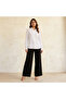 Viscose High-Low Hemline Shirt with Polka Dot Print - 3