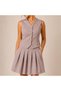 Women's Textured Vest & Pleated Skirt Co-Ord Set - 2