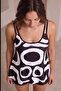New Season Women's Strappy Round Neck Patterned Diver Blouse and Leggings Two-Piece Set - 3