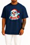 Oversize Merry Christmas New Year Chest Printed Unisex T-Shirt
