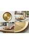Gold Metal Presentation Tray |   Round Decorative Coffee and Treat Tray |   Stainless Shiny Surface - 5