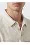 Peak New Season Diamond Patterned Linen Blend Men's T-Shirt - 3