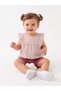 Cotton Soft Lycra Striped Cotton Baby Girl 2-Piece Shorts Set - 2