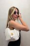 Women's Gold Buckle Shoulder Bag Daily Use Stylish Mini Handbag - 7
