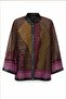 Mosaic Patterned Genuine Leather Embellished Jacket - 4