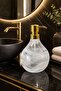 Celina Glass Soap Dish | |   White Alabaster | |   Modern Luxury Bathroom Accessory Decorative Liquid Soap Dispenser Soap Dispenser Countertop Sink for Bathroom & Kitchen | |   Gold Pompali | |   Dishwashing Liquid - 5