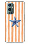 One Plus 9 Pro Compatible Starfish Patterned Transparent Phone Case