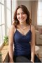 Women's Lace Detailed Cotton Tank Top with Strap – Casual & Stylish Use - 4