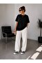 Cotton Women's Black Oversize Basic T-Shirt with Crew Neck