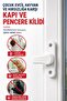 Set of 3 Child Window Safety Locks with Screws Pvc Pimapen Safety Lock - 8