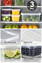 7-Piece Storage Container with Strainer and 32-Piece Portable Garden Camping Serving Set Gray - 6