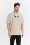 Unisex Oversize Embroidered Jujutsu Kaisen Panda Anime Design 100% Cotton T-Shirt - 2