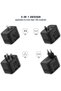 Universal International Power Travel Plug Adapter, 5 in 1 European Travel Plug Adapter W/ 3.5A 2xUSB-A And 2xUSB C Wall Charger and Worldwide AC Outlet for Europe USA UK AUS Asia-Black - 3