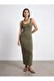 91733 Bra-Free Midi Dress-Khaki