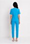 Ayla Short Sleeve Jacket & Skinny Leg Pants Set Blue - 4