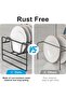 2-Tier Dish Drying Rack with Utensil Holder – Space-Saving Kitchen Organizer for Plates, Bowls, Glasses & Cutlery – Sleek Black Design with Drain Board – Perfect for Modern Countertops - 3