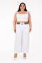 Plus Size Cotton Elastane Relaxed Fit Women's Trousers