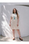 Trendlucky Plus Size A-Line Linen Blend Dress with Difference