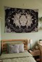 Horizontal Mystical Triple Moon and Sun Themed Wall Covering – Modern Decorative Quality Fabric Tapestry Wall Tapestry