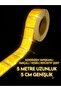 Tüvtürk Inspection Compatible 5 Meters X 5 cm Self-Adhesive Segmented Cut-Out Yellow Color Reflective Strip Tape - 3