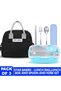 -Insulated Lunch Bag with 304 Stainless Steel Bento Lunch Box – 4-Compartment Leak-Resistant Food Container with Stainless Steel Cutlery Set - 2