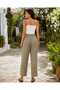 Women's Embroidery and Mesh Detailed Comfortable Cut Pants with Pockets - 2