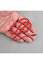 Fire Amber Beads with Cutting System, Ankle Length 5X8Mm, Red