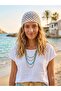 Pul Detailled Mesh Knit Beanie Hat Bandana